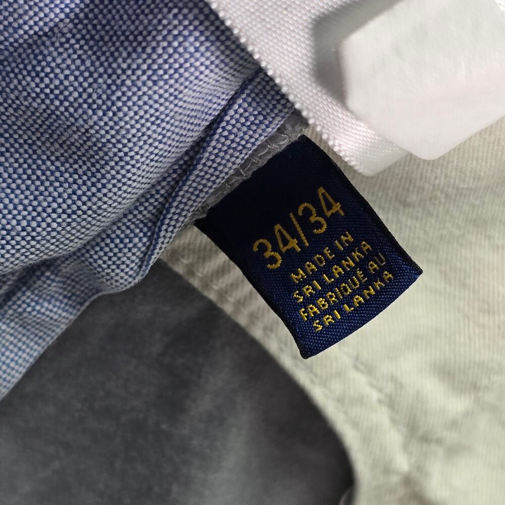 Polo Ralph Lauren Pants Mens 34x34 Light Gray Stretch Straight Fit Chinos Pony - Picture 7 of 9